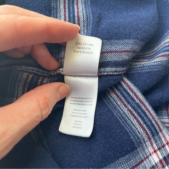 RAILS Plaid Flannel Button Down Blue Red Size Medium - Picture 7 of 8